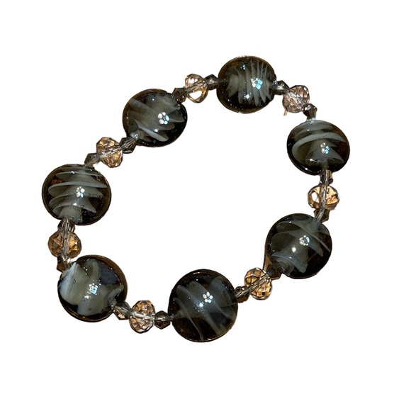 Beaded Stretchy Abstract Beaded Bracelet - Picture 3 of 3